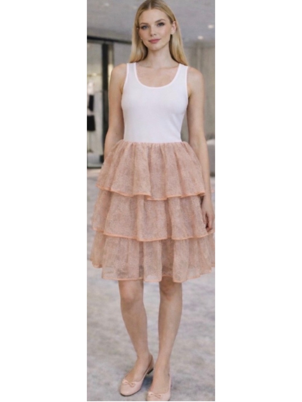 Alexander McQueen Pink Tiered Lace Mini Skirt L New Silk Blend Balletcore